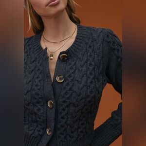 Anthropologie Maeve Cable-Knit Cardigan Sweater